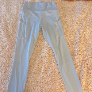V1 curves n combat boots powder blue leggings